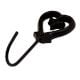 Black Floral And Heart Pattern Iron Hook